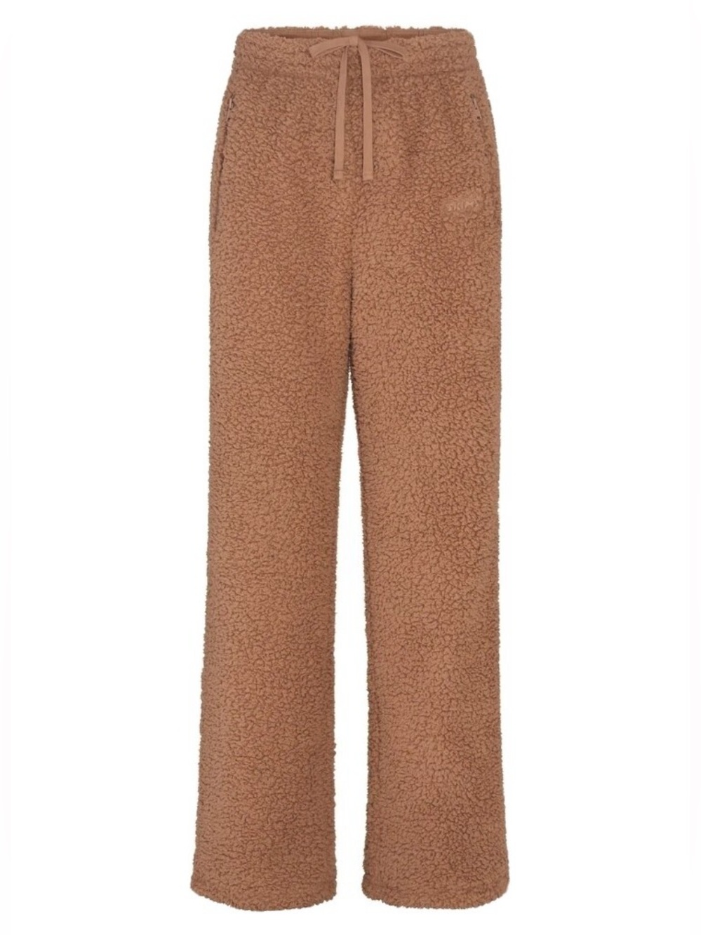 NWT women’s SKIMS tigers eye Teddy fleece straight leg Track Pants size medium - Picture 2 of 10